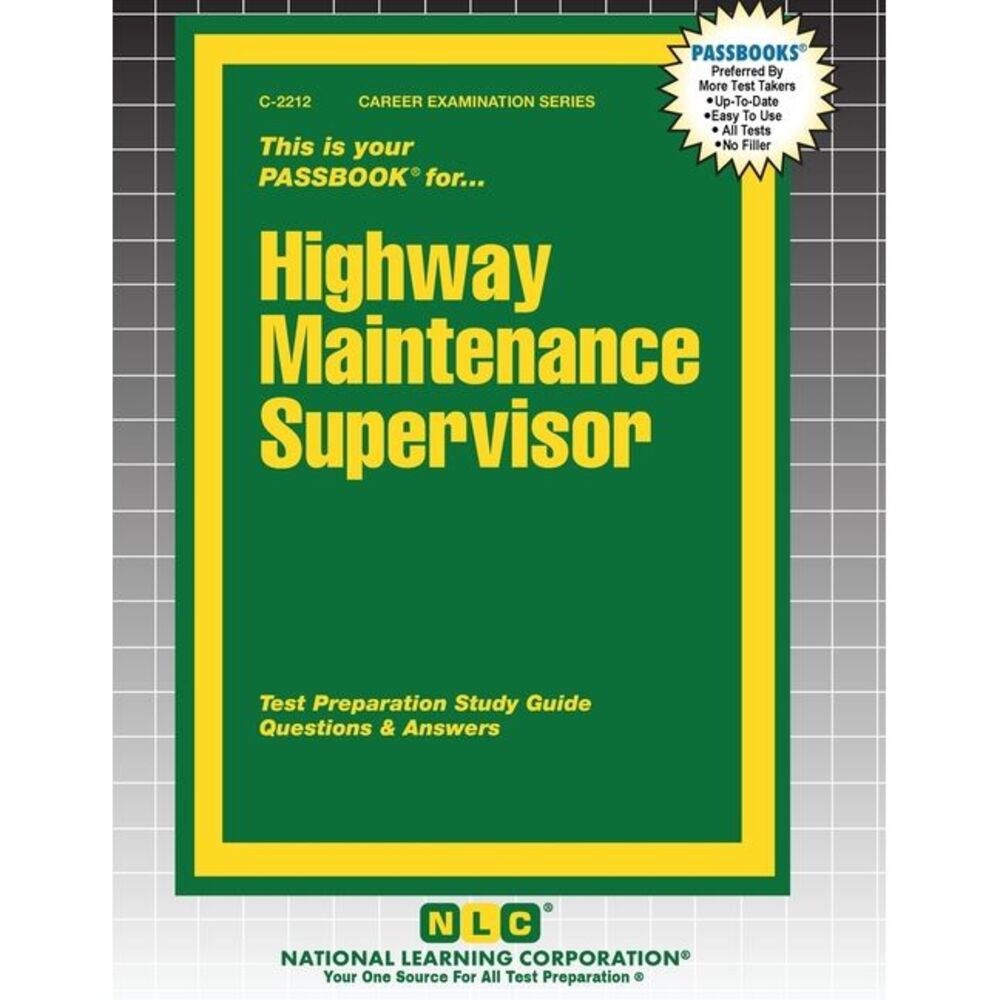 Highway Maintenance Supervisor -- Passbooks